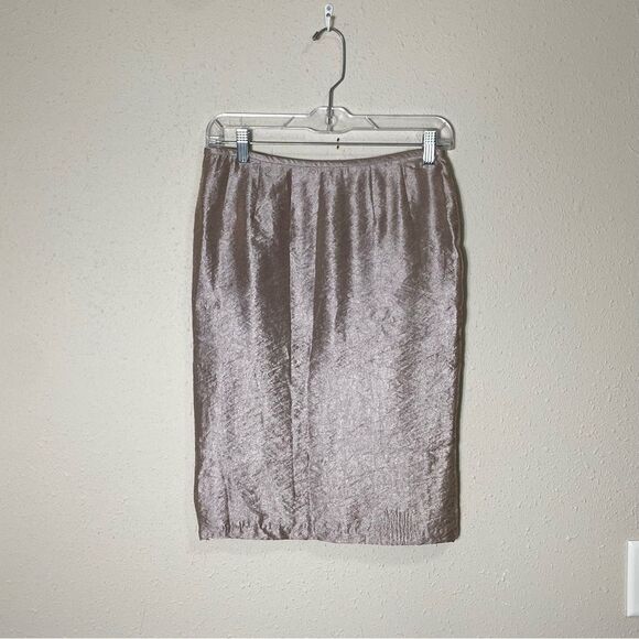 Kasper Metallic Pink / Purple Knee Length Pencil Skirt Women's Size 4 - Picture 4 of 12